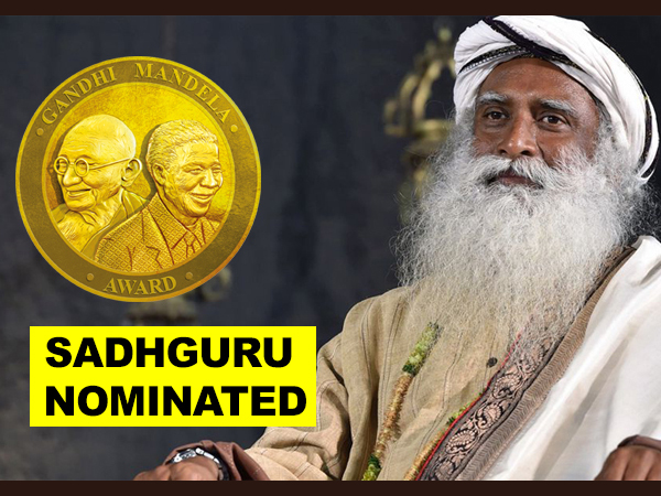 Sadhguru Jaggi Vasudev nominated for Gandhi Mandela Award