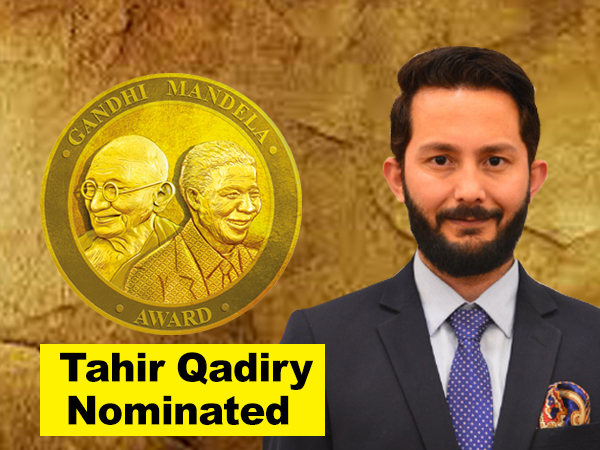 Tahir Qadiry nominated for Gandhi Mandela Award 2019
